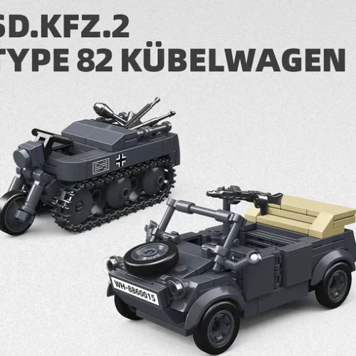 Sd.Kfz.2 i VW typ 82 Kübelwagen